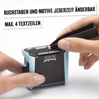Ștampilă Trodat Printy 4912 Typomatic personalizabilă – albastru pastel 3