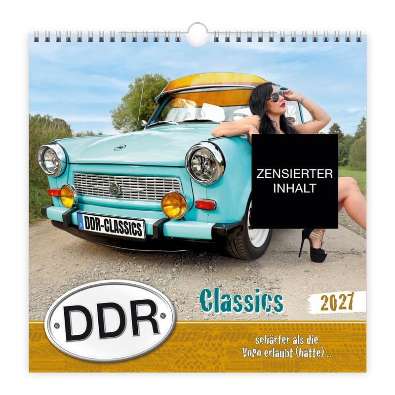 Erotický kalendár TRÖTSCH DDR Classics 2027 – Pikantný retro nástenný kalendár pre dospelých