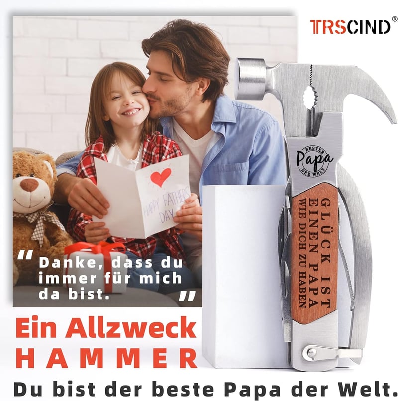 TRSCIND 12 az 1-ben Multitool Kalapács Apák Napjára Férfiaknak - A1 Creative Gifts for Dad