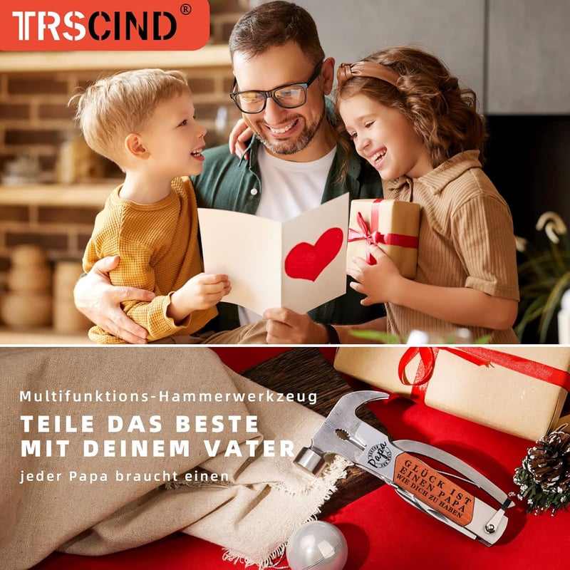 TRSCIND 12 az 1-ben Multitool Kalapács Apák Napjára Férfiaknak - A1 Creative Gifts for Dad