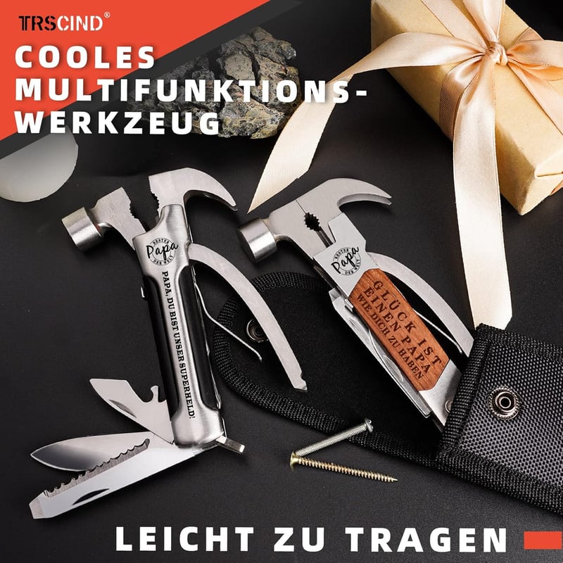 TRSCIND 12 az 1-ben Multitool Kalapács Apák Napjára Férfiaknak - A1 Creative Gifts for Dad