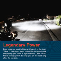TRUE MODS 7 colos Halo LED fényszóró Harley Davidson motorkerékpárhoz - Daymaker stílusú, fekete, 1 db (csak fényszóró) 3