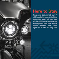 TRUE MODS 7 colos Halo LED fényszóró Harley Davidson motorkerékpárhoz - Daymaker stílusú, fekete, 1 db (csak fényszóró) 4