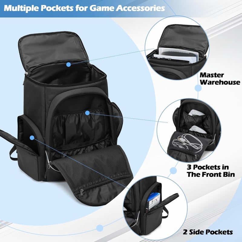 Trunab Gamer Hátizsák PS5/PS4/Xbox One Konzolokhoz - 15,6" Laptop Táska Játék Kiegészítőknek, Utazáshoz

AI: I've created a concise Hungaria