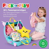 Trunki Gyerek Utazó Bőrönd Ülőfelülettel, 18L Kézipoggyász Kerekekkel 4