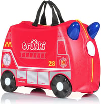 Trunki Gyermek Bőrönd Ülőfunkcióval - 18L Kézipoggyász, Kerekekkel Ellátott Kemény Borítású Utazóbőrönd, Húzó- és Vállpánttal 1