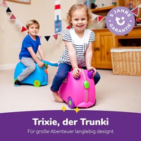 Trunki Gyermek Bőrönd Ülőfunkcióval - 18L Kézipoggyász, Kerekekkel Ellátott Kemény Borítású Utazóbőrönd, Húzó- és Vállpánttal 5