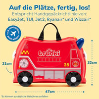 Trunki Gyermek Bőrönd Ülőfunkcióval - 18L Kézipoggyász, Kerekekkel Ellátott Kemény Borítású Utazóbőrönd, Húzó- és Vállpánttal 2