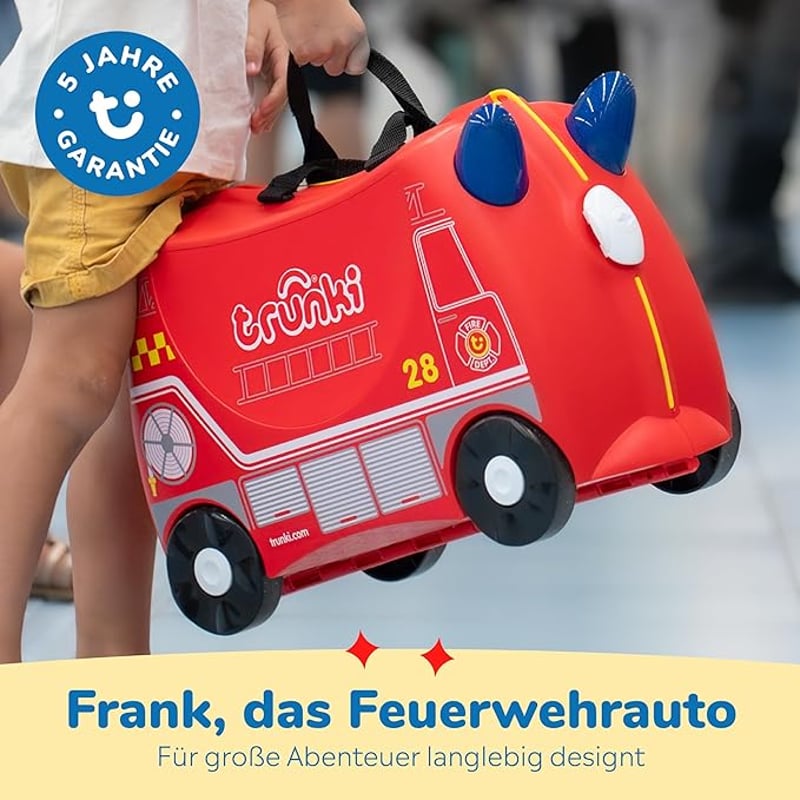 Trunki Gyermek Bőrönd Ülőfunkcióval - 18L Kézipoggyász, Kerekekkel Ellátott Kemény Borítású Utazóbőrönd, Húzó- és Vállpánttal