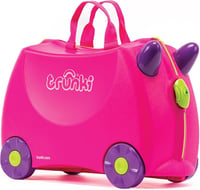 Trunki Gyermek Bőrönd Ülőfunkcióval - 18L Kézipoggyász, Kerekekkel Ellátott Kemény Borítású Utazóbőrönd, Húzó- és Vállpánttal 1