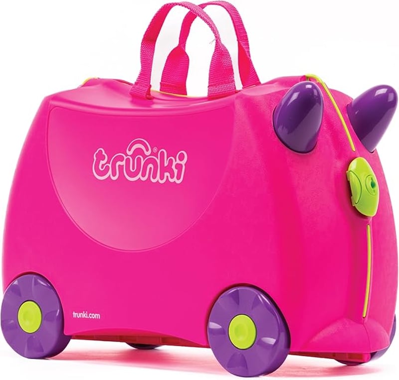Trunki Gyermek Bőrönd Ülőfunkcióval - 18L Kézipoggyász, Kerekekkel Ellátott Kemény Borítású Utazóbőrönd, Húzó- és Vállpánttal