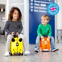 Trunki Gyermek Utazóbőrönd - 18L Kézipoggyász Méretű Keményfalú Bőrönd Amin Ülni is Lehet, Húzópánttal és Vállszíjjal 7