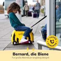 Trunki Gyermek Utazóbőrönd - 18L Kézipoggyász Méretű Keményfalú Bőrönd Amin Ülni is Lehet, Húzópánttal és Vállszíjjal 5