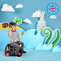 Trunki Gyermek Utazóbőrönd - 18L Kézipoggyász Ráülhető Kerekekkel, Húzópánttal és Vállszíjjal, Unisex Gyerekeknek 7
