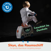 Trunki Gyermek Utazóbőrönd - 18L Kézipoggyász Ráülhető Kerekekkel, Húzópánttal és Vállszíjjal, Unisex Gyerekeknek 5