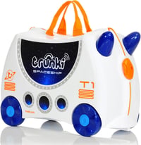 Trunki Gyermek Utazóbőrönd - 18L Kézipoggyász Ráülhető Kerekekkel, Húzópánttal és Vállszíjjal, Unisex Gyerekeknek 1