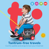 Trunki Gyermek Utazóbőrönd - 18L Kézipoggyász Ráülhető Kerekekkel, Húzópánttal és Vállszíjjal, Unisex Gyerekeknek 6