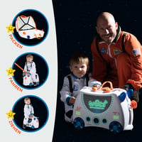 Trunki Gyermek Utazóbőrönd - 18L Kézipoggyász Ráülhető Kerekekkel, Húzópánttal és Vállszíjjal, Unisex Gyerekeknek 3