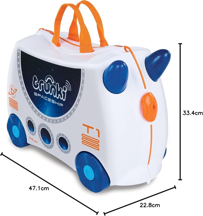 Trunki Gyermek Utazóbőrönd - 18L Kézipoggyász Ráülhető Kerekekkel, Húzópánttal és Vállszíjjal, Unisex Gyerekeknek