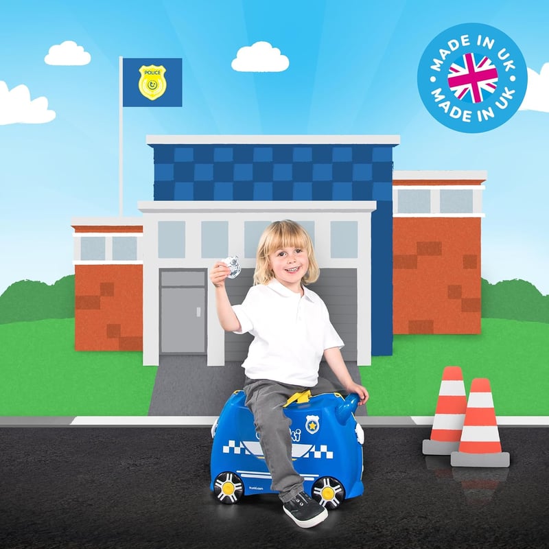 Trunki Gyermek Utazóbőrönd - 18L Kézipoggyász Ülőfunkcióval, Kerekekkel, Húzó- és Vállpánttal, Unisex Gyerekeknek
