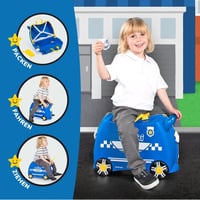 Trunki Gyermek Utazóbőrönd - 18L Kézipoggyász Ülőfunkcióval, Kerekekkel, Húzó- és Vállpánttal, Unisex Gyerekeknek 3