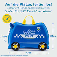 Trunki Gyermek Utazóbőrönd - 18L Kézipoggyász Ülőfunkcióval, Kerekekkel, Húzó- és Vállpánttal, Unisex Gyerekeknek 2