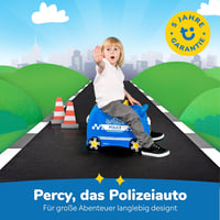 Trunki Gyermek Utazóbőrönd - 18L Kézipoggyász Ülőfunkcióval, Kerekekkel, Húzó- és Vállpánttal, Unisex Gyerekeknek 5