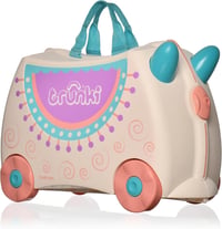 Trunki Gyermek Utazóbőrönd - 18L Kézipoggyász Ülőkoffer Kerekekkel, Kemény Héjú Húzható Bőrönd Gyerekeknek, Vállpánttal 1
