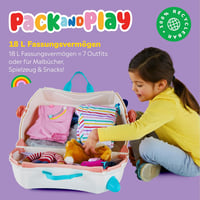 Trunki Gyermek Utazóbőrönd - 18L Kézipoggyász Ülőkoffer Kerekekkel, Kemény Héjú Húzható Bőrönd Gyerekeknek, Vállpánttal 4