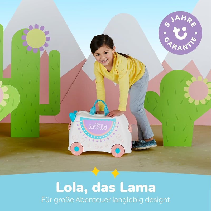 Trunki Gyermek Utazóbőrönd - 18L Kézipoggyász Ülőkoffer Kerekekkel, Kemény Héjú Húzható Bőrönd Gyerekeknek, Vállpánttal