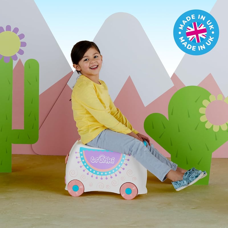 Trunki Gyermek Utazóbőrönd - 18L Kézipoggyász Ülőkoffer Kerekekkel, Kemény Héjú Húzható Bőrönd Gyerekeknek, Vállpánttal