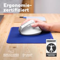Mouse Vertical Ergonomic Wireless Trust Bayo+ Bluetooth + RF 2.4GHz - Alb 3