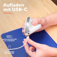Mouse Vertical Ergonomic Wireless Trust Bayo+ Bluetooth + RF 2.4GHz - Alb 5