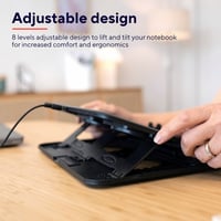 Chladiaca podložka pod notebook Trust Cyclone 16", 2 ventilátory, nastaviteľná výška – čierna 3