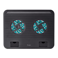 Chladiaca podložka pod notebook Trust Cyclone 16", 2 ventilátory, nastaviteľná výška – čierna 7