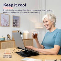 Chladiaca podložka pod notebook Trust Cyclone 16", 2 ventilátory, nastaviteľná výška – čierna 2