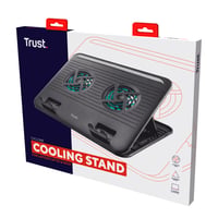 Chladiaca podložka pod notebook Trust Cyclone 16", 2 ventilátory, nastaviteľná výška – čierna 9