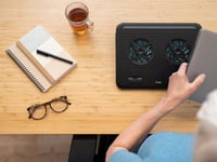 Chladiaca podložka pod notebook Trust Cyclone 16", 2 ventilátory, nastaviteľná výška – čierna 5