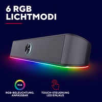 Soundbar Trust Gaming GXT 1619 Rhox cu iluminare RGB, 12W, USB, 3,5 mm - gri 4