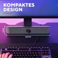 Soundbar Trust Gaming GXT 1619 Rhox cu iluminare RGB, 12W, USB, 3,5 mm - gri 3