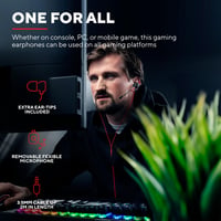Herné slúchadlá do uší Trust Gaming GXT 408 Cobra s mikrofónom, 3,5 mm kábel, 3 veľkosti silikónových štupľov, kompatibilné s PC, PS4, Xbox, Nintendo Switch 2