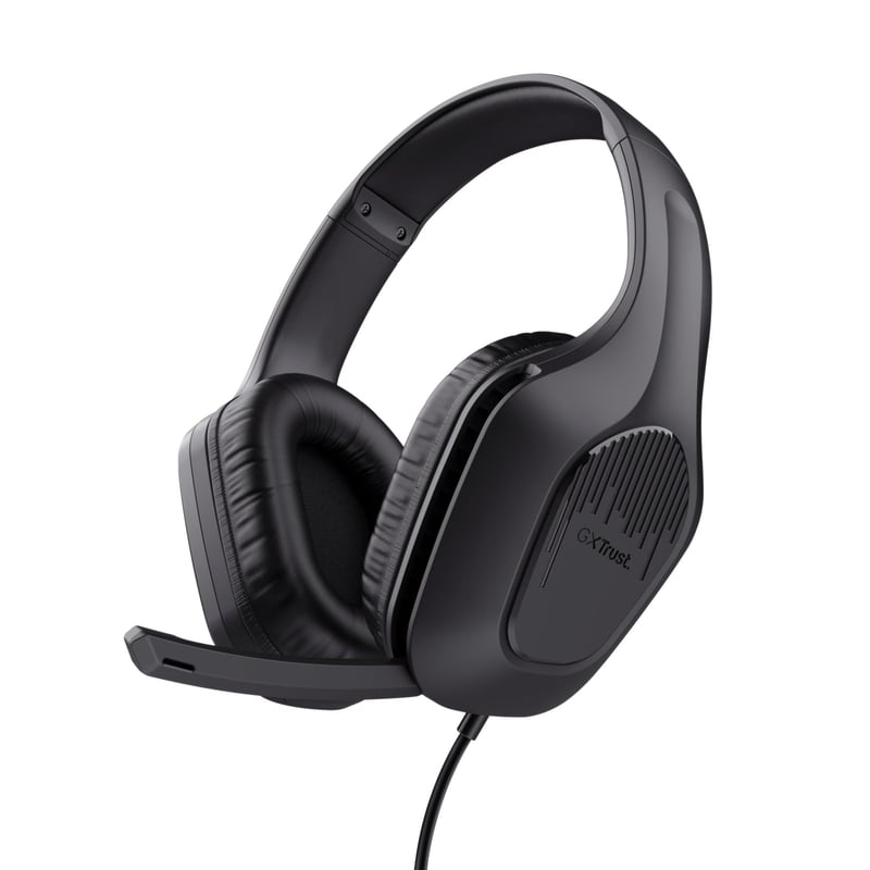 Ľahké herné slúchadlá Trust Gaming GXT 415 Zirox s 50 mm meničmi, 2 m káblom, 3,5 mm jackom, pre PC, Xbox, PS4, PS5, Switch a mobil, čierne