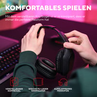 Ľahké herné slúchadlá Trust Gaming GXT 415 Zirox s 50 mm meničmi, 2 m káblom, 3,5 mm jackom, pre PC, Xbox, PS4, PS5, Switch a mobil, čierne 5