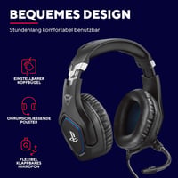 Trust Gaming GXT 488 FORZE PS4 Gaming Headset Fekete - black 5