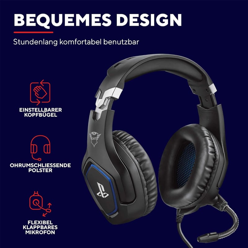 Trust Gaming GXT 488 FORZE PS4 Gaming Headset Fekete - black