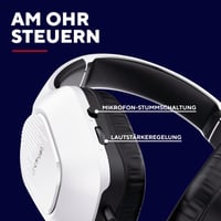 Herná náhlavná súprava Trust GXT 415PS Zirox pre PlayStation 5, biela – 50 mm meniče, 1,2 m kábel, sklápací mikrofón, 3,5 mm jack, cez uši (over-ear) PS5 4