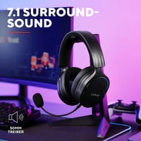 Căști gaming Trust GXT 491 Fayzo, wireless Bluetooth + RF 2.4 GHz, sunet 7.1, RGB, autonomie 22 ore, PC PS5 PS4 Switch, negru 5