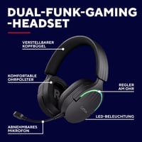 Căști gaming Trust GXT 491 Fayzo, wireless Bluetooth + RF 2.4 GHz, sunet 7.1, RGB, autonomie 22 ore, PC PS5 PS4 Switch, negru 2