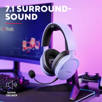 Herné slúchadlá Trust GXT 491P Fayzo, bezdrôtové Bluetooth a 2,4 GHz RF, priestorový zvuk 7.1, RGB, cez uši (over-ear), kompatibilné s PC, PS5, PS4, Switch, fialové 4
