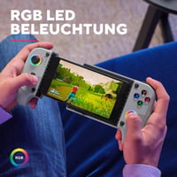Mobilný herný ovládač Trust GXT Mylox Bluetooth – sivý, kompatibilný s iPhone / Android / PS5 / Xbox, RGB podsvietenie, duálne vibrácie, 12-hodinová výdrž batérie 8